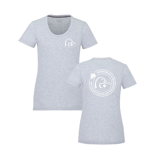 Legacy Crest Tee - Ladies' (Grey)